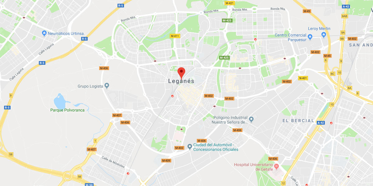 Vender coche Leganés - Mapa